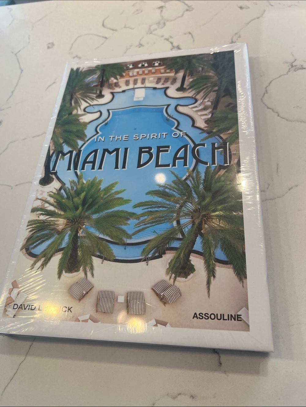 Assouline Miami Beach Decorative Book — Blue and Green Palm Cover